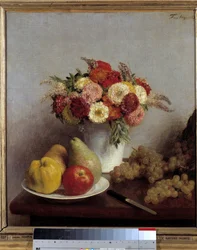 Kwiaty i owoce Malarstwo Henri Fantina Latour (Fantin-Latour