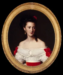 Portret Małgorzaty de Biron. Obraz Henri Fantina Latoura (Fantin-Latour