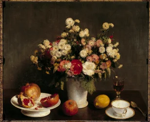 Martwa natura z malowaniem owoców Henri Fantina Latour