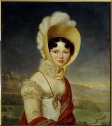 Wielka Księżna Katarzyna Pawłowna Rosji (1788-1819). Obraz Henri Francois Riesener (1767-1828), olej na płótnie. sztuka francuska