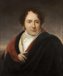 Portret śpiewaka operowego Luigiego Lablache (1794-1858) autorstwa Riesenera, Henry-Francois (1767-1828). Olej na płótnie, format : 66x55, , Kolekcja prywatna