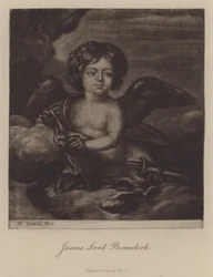 James, Lord Beauclerk, drugi syn króla Karola II i Nell Gwyn (grafika)