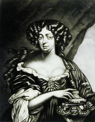 Portret Lady Sophii Bulkeley (fl.1688) grawerowany przez Roberta Dunkartona (1744-c.1817) z Illustrious Characters in British History (mezzotinta)
