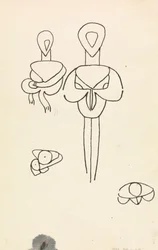 Cztery studia dla dwóch projektów figuralnych