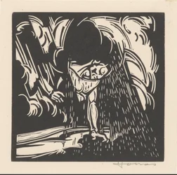 Personifikacja deszczu nad krajobrazem