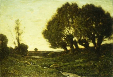 Zalesiony krajobraz ze strumieniem, 1903