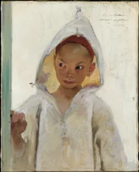 Portret chłopca noszącego Burnous