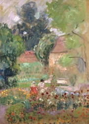 Marthe, Nono i Pierre w ogrodzie,