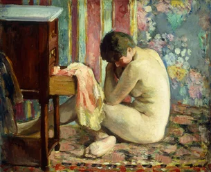 Akt w różowej koszuli; Akt w różowej koszuli, 1926