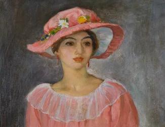 Różowy kapelusz