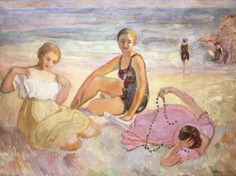 Trzy kobiety na plaży