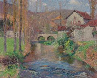 Most Labastide du Vert oglądany z dołu
