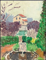 Ogród artysty w Issy-les-Moulineaux, ok. 1918 (olej na płycie)