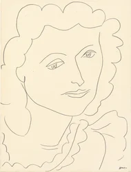 Duża głowa (Lucienne) (ołówek na papierze)