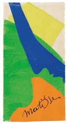 Makieta przedniej okładki katalogu wystawy "Henri Matisse, Papiers decoupes".