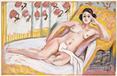Leżący akt (Nu Allonge) ok. 1925 (pastel na flokowanym papierze)