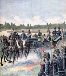 Przybycie prezydenta republiki, przegląd wojskowy, 14.07.1891 r.