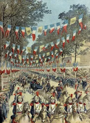 Przyjazd carewicza Georgesa Alexandrovitcha Romanova do Nicei w 1896 r. (rycina)