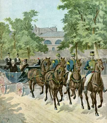 Przyjazd Felixa Faure na hipodrom, 1895 (ilustracja)