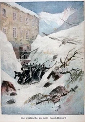 Lawina na Mont Saint-Bernard, Szwajcaria, 1897