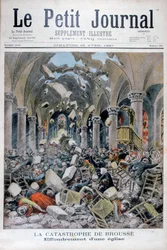 Zawalenie się kościoła, Brousse, Francja, 1897