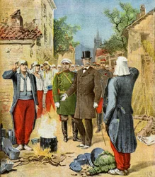 Felix Faure podczas wielkich manewrów, 1895 (ilustracja)