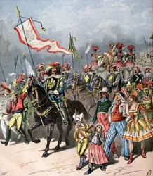Francuski karnawał utuczonego wołu, dawniej, 1891