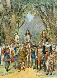 Zespół teatru des varietes w Paryżu, 1895 (ilustracja)