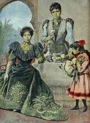Portret królowej Ranavalony 3 na wygnaniu w Algierii w 1899 r. (rycina)