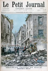 Poważne zamieszki i zamieszki w Mediolanie, Włochy, 1898 r.