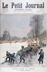 Zamarznięta Sekwana, zima, Paryż, 1895