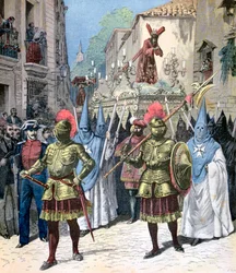 Procesja Wielkiego Piątku, Wielki Tydzień, Sewilla, 1891
