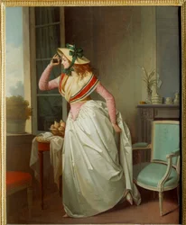 Kobieta w oku Obraz Henri Nicolas van Gorp (1756-1819) XIX-wieczne słońce. 0,4x0,32 m Rouen, musee des Beaux Arts