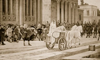 Odejście westalek, ilustracja z „Historia narodów Hutchinsona”, 1915