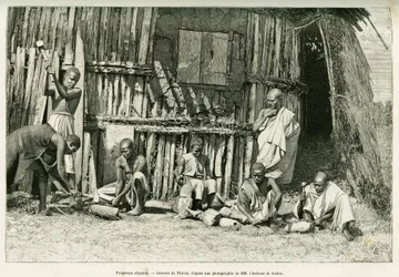 Kowale abisyńscy. Grawer Thiriata, po zdjęciu, ilustrujący historię Voyage au Choa (Abyssinie południkowa)