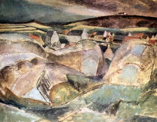 Wieś wśród skał, 1910