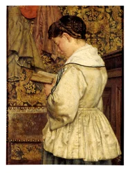 Mulher lendo (óleo sobre tela)