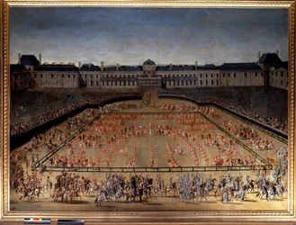 Wielka Karuzela podarowana przez Ludwika XIV na Cour des Tuileries w Paryżu z okazji urodzin Delfina (1.11.1661), 5 czerwca