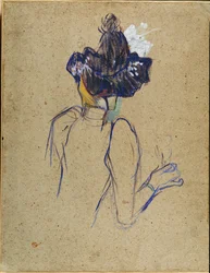 Jane Avril, widok z tyłu