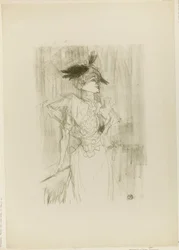 Mademoiselle Marcelle Pożyczkodawca, stojący
