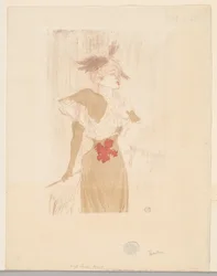 Mademoiselle Marcelle Pożyczkodawca, stojący