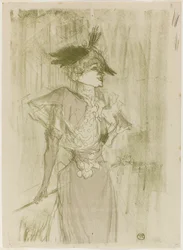 Mademoiselle Marcelle Pożyczkodawca, stojący