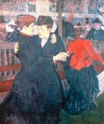W Moulin-Rouge. Dwóch tancerzy