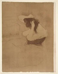 Kobieta czesająca włosy, fryzura (Woman Combing Her Hair), z serii Elles