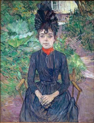 Portret Justine Dieuhl - olej na tekturze