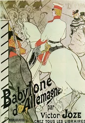 Plakat do Księgi Babylone dAllemagne autorstwa Victora Joze, 1894.