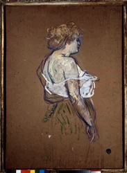 Prostytucja: „”Portret Lucie Bellager”” Olej na tekturze Henri de Toulouse Lautrec (1864-1901) 1896 Nd. 0,8x0,6 m Albi, muzeum Toulouse Lautrec