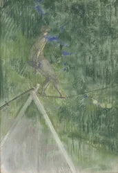 Tancerka na linie (pastel)