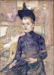 Kobieta w czarnym kapeluszu, głucha Berthe, 1890