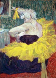 Klaun Cha U Kao, artysta w Moulin Rouge - olej na tekturze